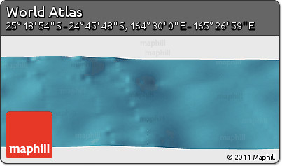 Satellite Panoramic Map of the Area around 25° 2' 21" S, 164° 58' 29" E