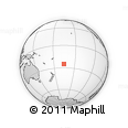 Outline Map of the Area around 25° 2' 21" S, 165° 40' 30" W, rectangular outline