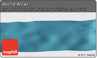 Satellite Panoramic Map of the Area around 25° 2' 21" S, 166° 40' 30" E