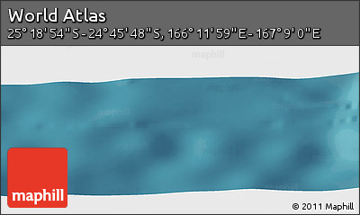 Satellite Panoramic Map of the Area around 25° 2' 21" S, 166° 40' 30" E