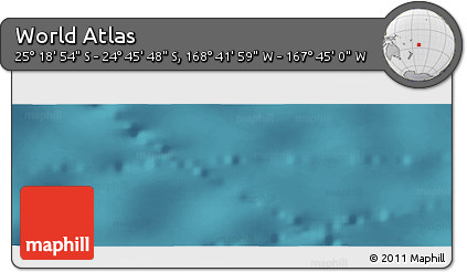Satellite Panoramic Map of the Area around 25° 2' 21" S, 168° 13' 29" W