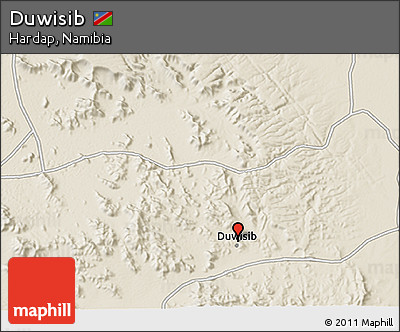 Shaded Relief 3D Map of Duwisib