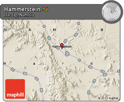 Shaded Relief Map of Hammerstein