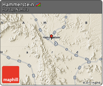 Shaded Relief Map of Hammerstein