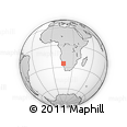 Outline Map of the Area around 25° 2' 21" S, 16° 13' 30" E, rectangular outline