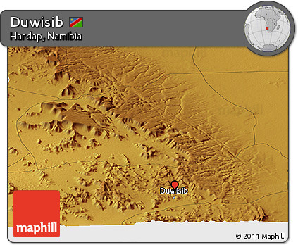 Physical Panoramic Map of Duwisib