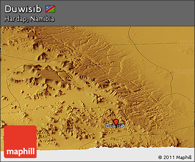 Physical Panoramic Map of Duwisib