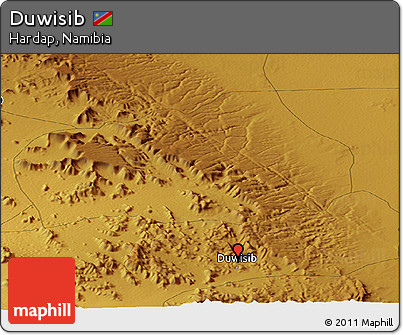 Physical Panoramic Map of Duwisib