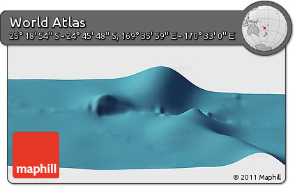 Satellite Panoramic Map of the Area around 25° 2' 21" S, 170° 4' 29" E