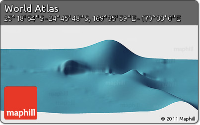 Satellite Panoramic Map of the Area around 25° 2' 21" S, 170° 4' 29" E