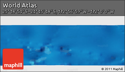 Physical Panoramic Map of the Area around 25° 2' 21" S, 172° 28' 29" W