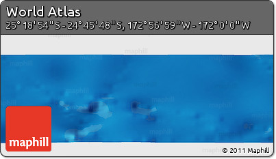 Physical Panoramic Map of the Area around 25° 2' 21" S, 172° 28' 29" W