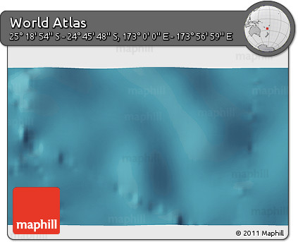 Satellite 3D Map of the Area around 25° 2' 21" S, 173° 28' 29" E