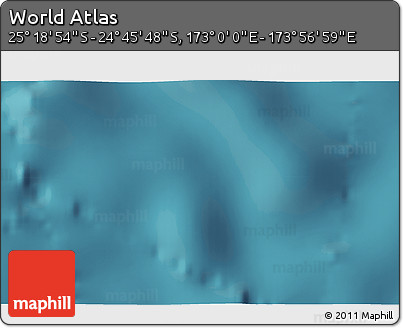 Satellite 3D Map of the Area around 25° 2' 21" S, 173° 28' 29" E