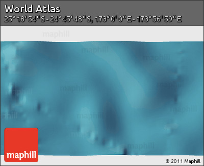 Satellite 3D Map of the Area around 25° 2' 21" S, 173° 28' 29" E