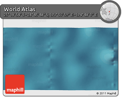 Satellite 3D Map of the Area around 25° 2' 21" S, 174° 19' 29" E
