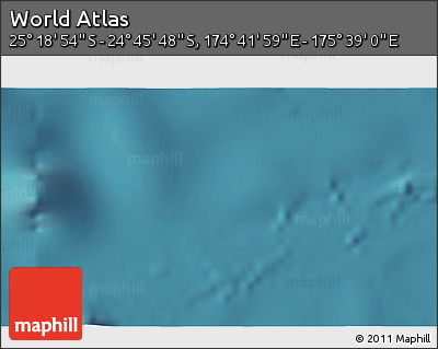 Satellite 3D Map of the Area around 25° 2' 21" S, 175° 10' 30" E
