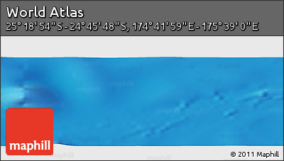 Physical Panoramic Map of the Area around 25° 2' 21" S, 175° 10' 30" E
