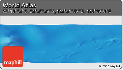 Physical Panoramic Map of the Area around 25° 2' 21" S, 175° 10' 30" E