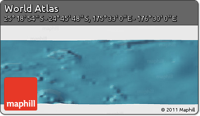 Satellite Panoramic Map of the Area around 25° 2' 21" S, 176° 1' 30" E