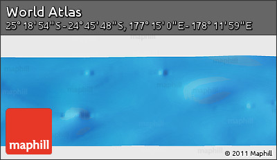 Physical Panoramic Map of the Area around 25° 2' 21" S, 177° 43' 29" E