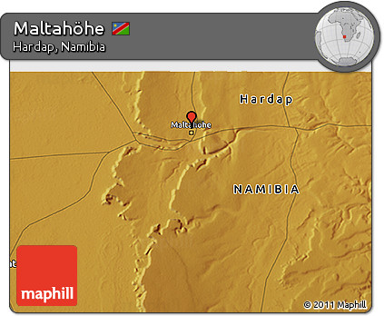Physical 3D Map of Maltahöhe