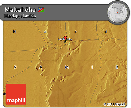 Physical Map of Maltahöhe