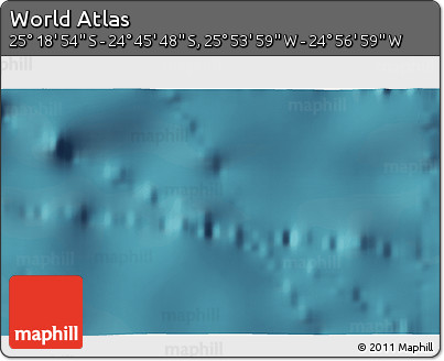 Satellite 3D Map of the Area around 25° 2' 21" S, 25° 25' 29" W