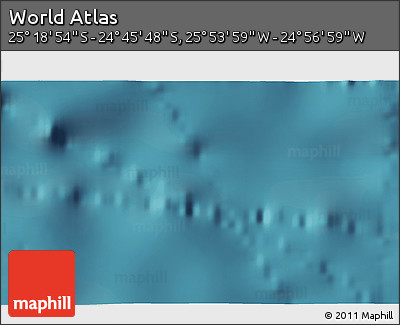Satellite 3D Map of the Area around 25° 2' 21" S, 25° 25' 29" W