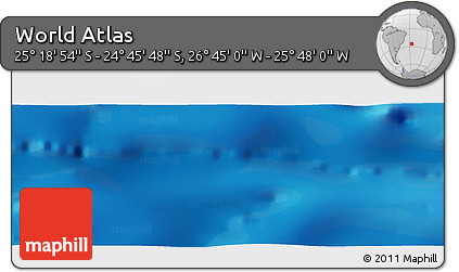 Physical Panoramic Map of the Area around 25° 2' 21" S, 26° 16' 29" W