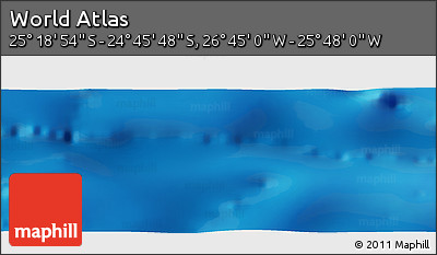 Physical Panoramic Map of the Area around 25° 2' 21" S, 26° 16' 29" W