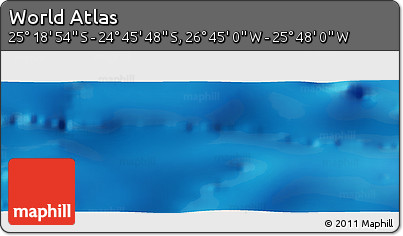 Physical Panoramic Map of the Area around 25° 2' 21" S, 26° 16' 29" W