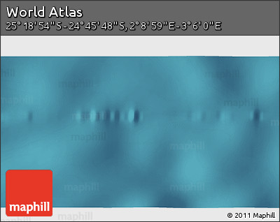 Satellite 3D Map of the Area around 25° 2' 21" S, 2° 37' 30" E