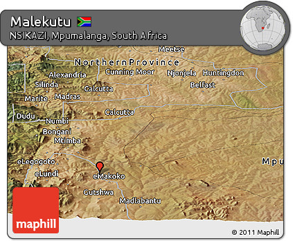 Satellite Panoramic Map of Malekutu