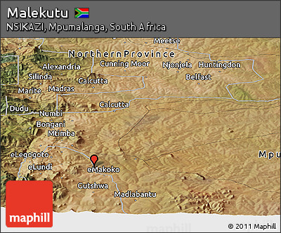 Satellite Panoramic Map of Malekutu