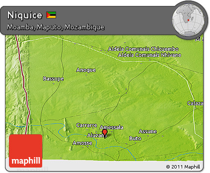 Physical Panoramic Map of Niquice
