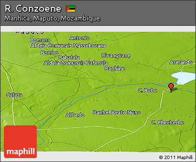 Physical Panoramic Map of R. Conzoene