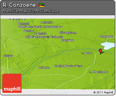 Physical Panoramic Map of R. Conzoene
