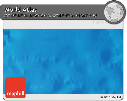 Shaded Relief 3D Map of the Area around 25° 2' 21" S, 32° 13' 30" W