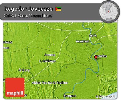 Physical 3D Map of Regedor Jovucaze
