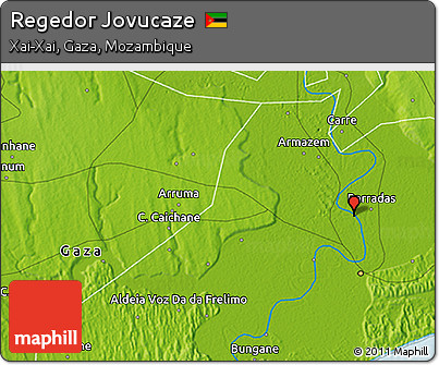 Physical 3D Map of Regedor Jovucaze