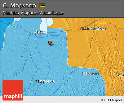 Political 3D Map of C. Mapsana
