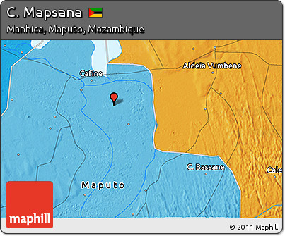 Political 3D Map of C. Mapsana