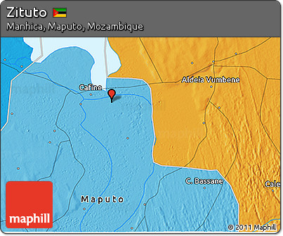 Political 3D Map of Zituto