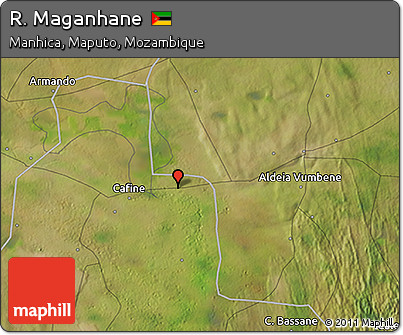 Satellite 3D Map of R. Maganhane