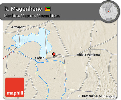 Shaded Relief 3D Map of R. Maganhane