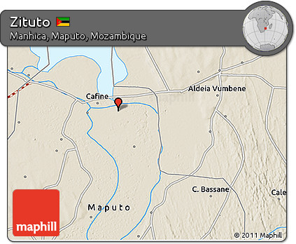 Shaded Relief 3D Map of Zituto