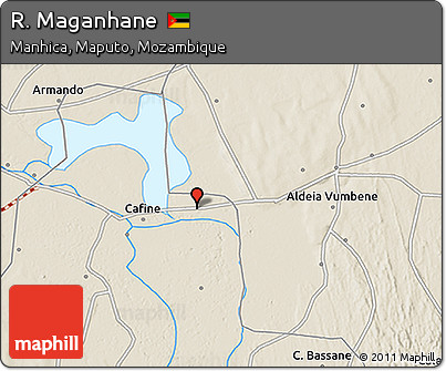 Shaded Relief 3D Map of R. Maganhane