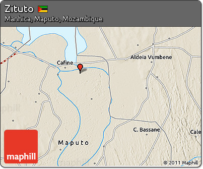 Shaded Relief 3D Map of Zituto