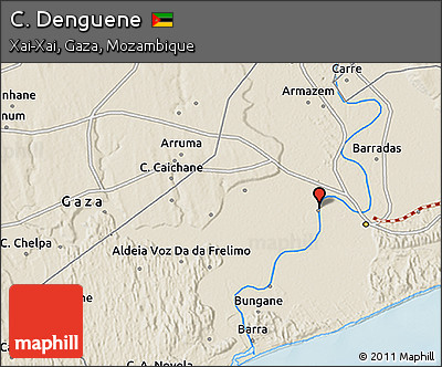 Shaded Relief 3D Map of C. Denguene